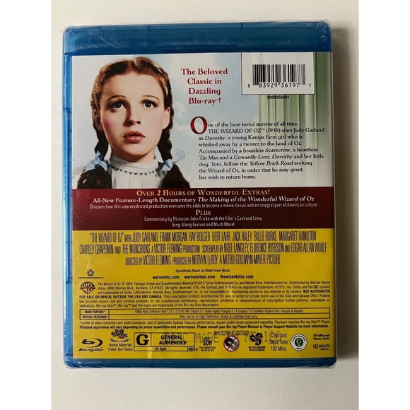 The Wizard Of Oz Blu-Ray Widescreen 2013 Edition NEW SEALED Judy Garland - Picture 2 of 3